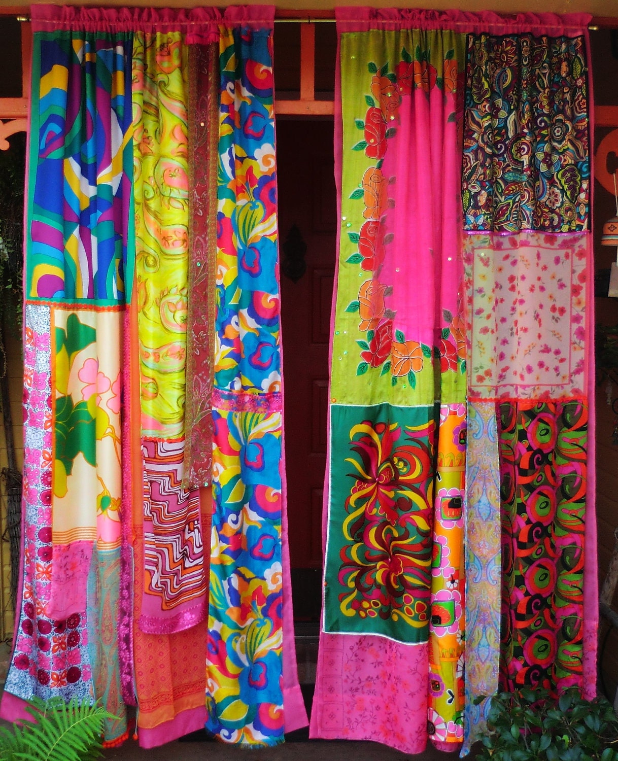 MOD MOD World - Handmade Gypsy CURTAINS Hippie Global Vintage Style