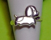 Sterling Silver Dog Ring (R) - Size 8 - Chinese Zodiac Year of the Dog