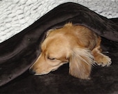Dog Beds - Feathered Faux fur - Beds for Dogs - Cats - Pets - Snuggle sack - Includes Embroidered Personalization