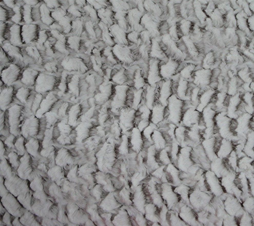 Winter White on Taupe Snuggle Sack - Feather Faux Fur - Includes Embroidered Personalization