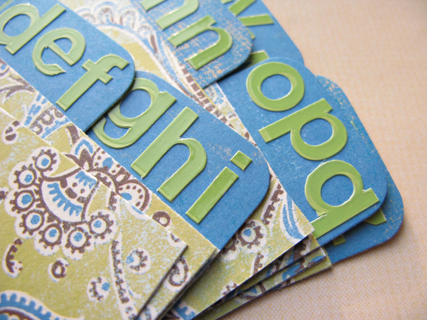 Rolodex Divider Set - Blue and Green