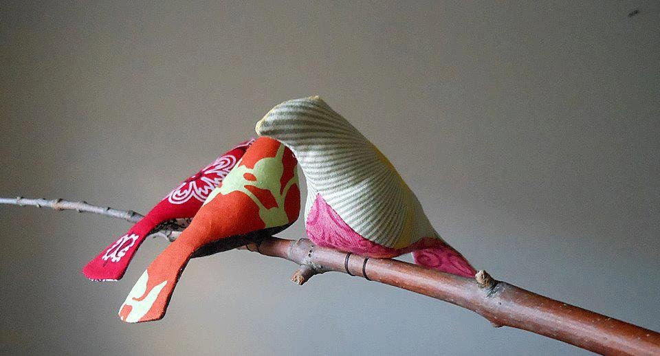 Bird Mobile  Custom 9 colorful Birds on natural tree branches personalized just for you