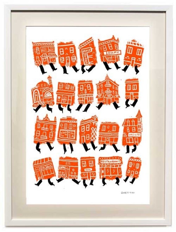Dancing Mile End. Limited edition print by Matt Forsythe