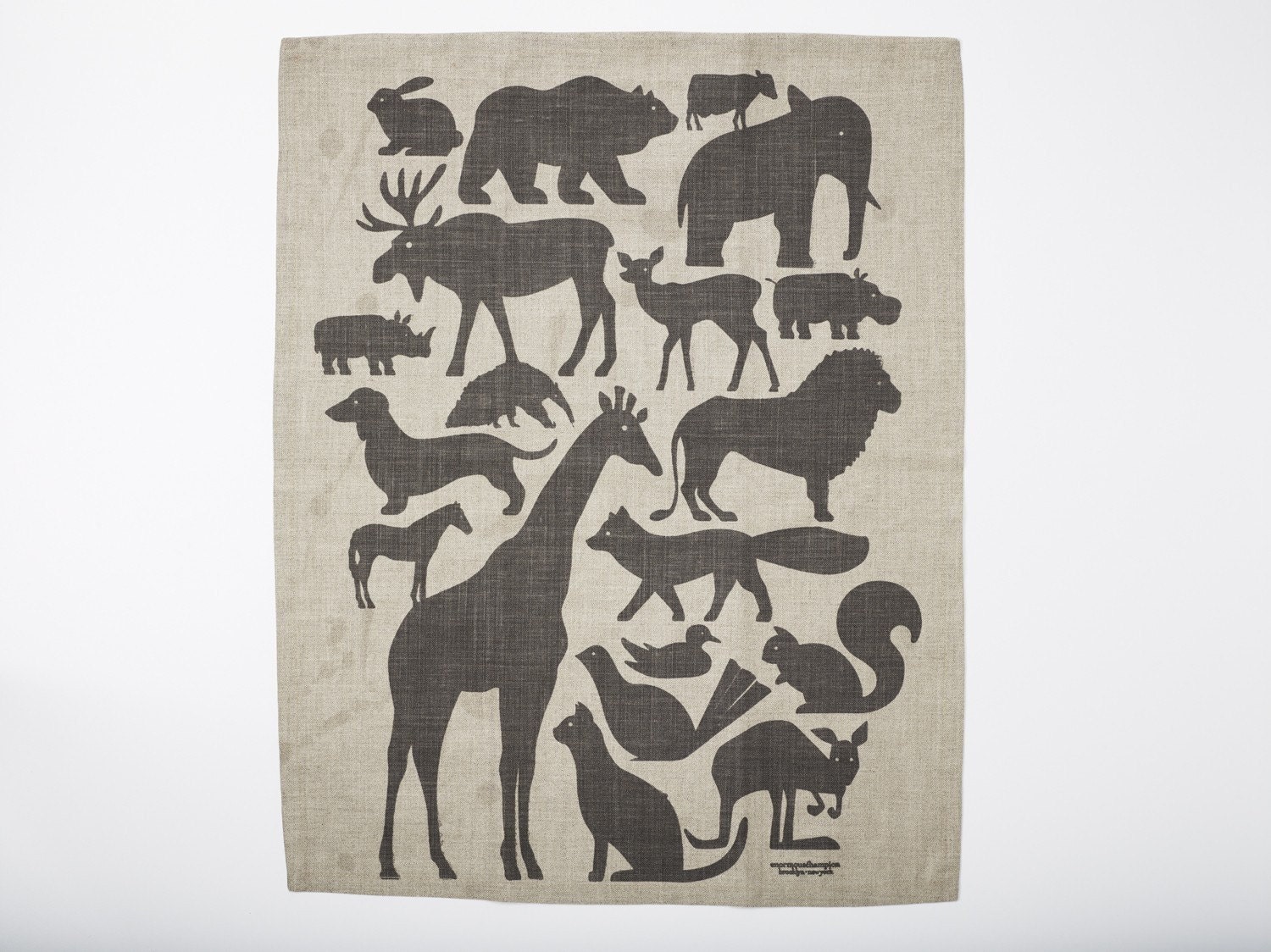Animals Amassed Tea Towel
