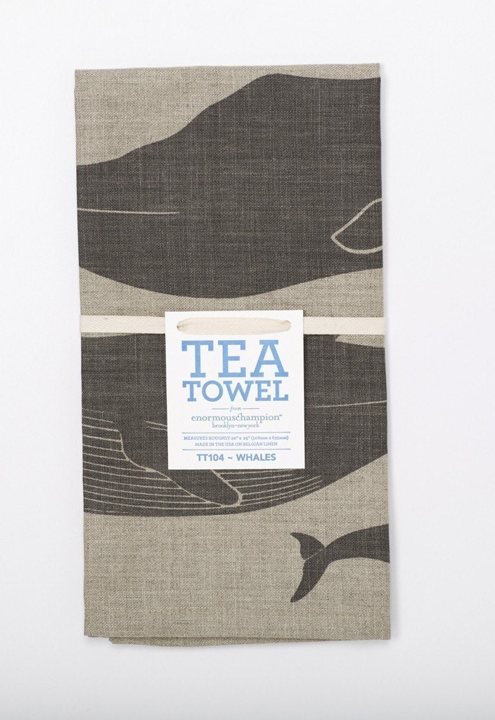 Whales Tea Towel