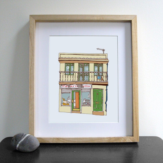 The Little Old Bakery - Digital Print / Wall Art / Illustration