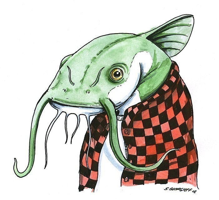 Catfish Joe 5x7 print