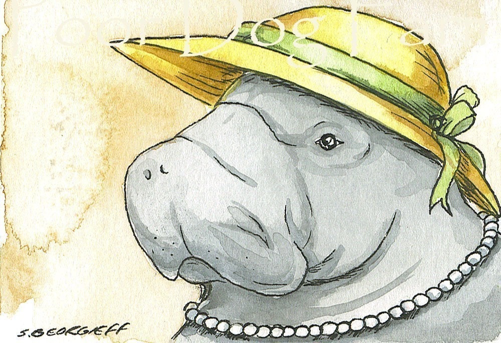 Lady Manatee- 5 x 7 print