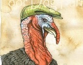Turkey in a hat (an original hand painted bird)