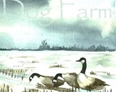 Winter Field - Original watercolor -