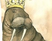 Goo goo goo joob....I am The Walrus King (an original hand painted king)
