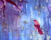 Red Bird Print