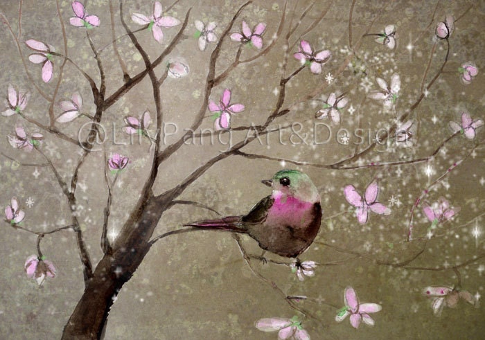 Magnolia Bird Print