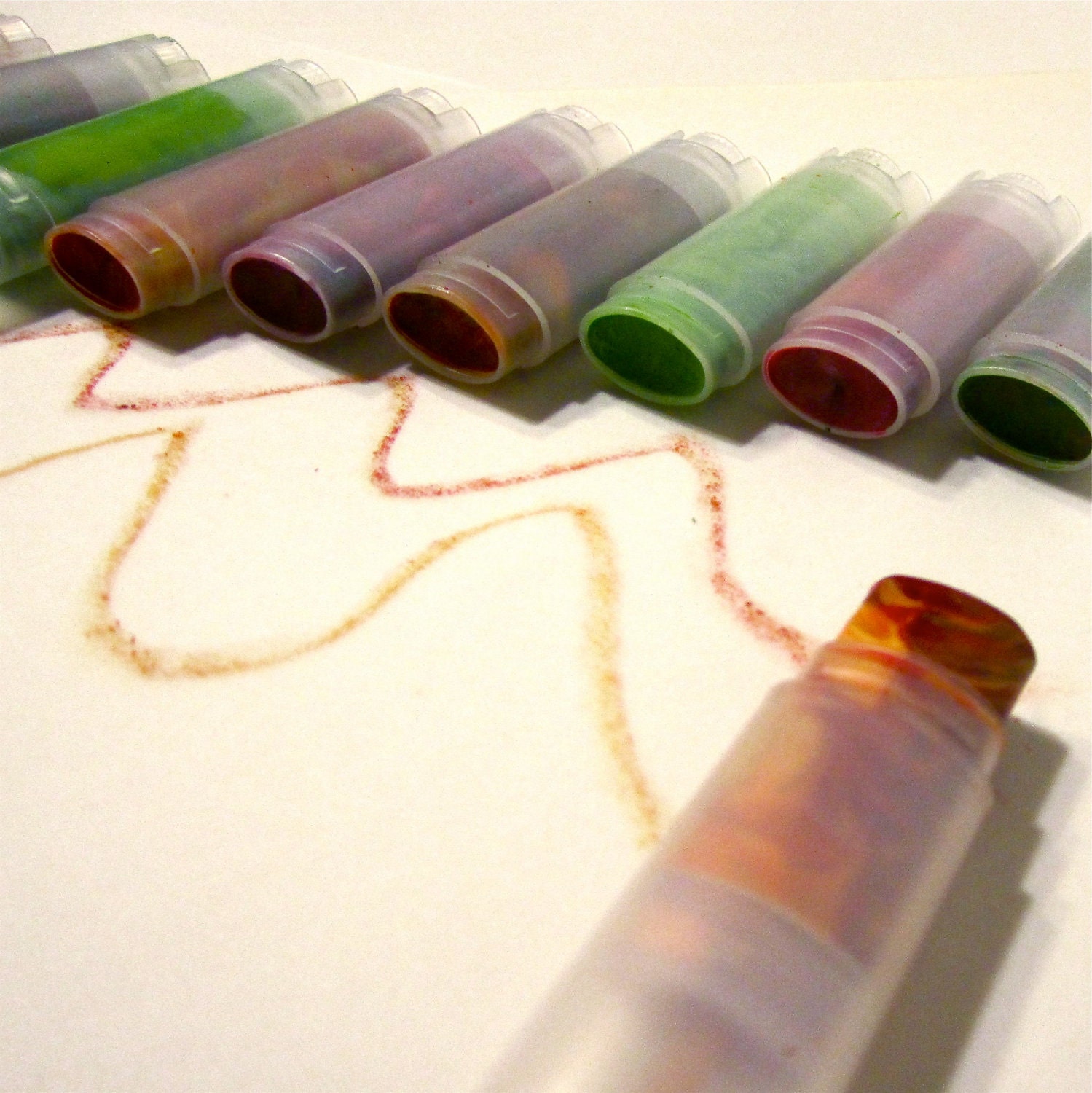 RESERVED 8 Recycled Crayons - Rainbow Crayon Travel Tubes (8 Recycled Crayon Travel Tubes)