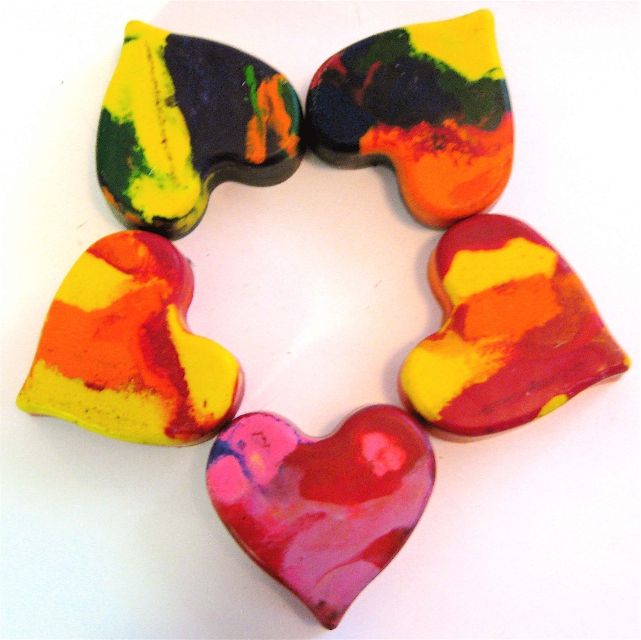 Jumbo Heart Rainbow Crayons (Set of 3)