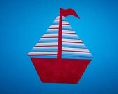 Fabric Applique TEMPLATE ONLY Sailboat