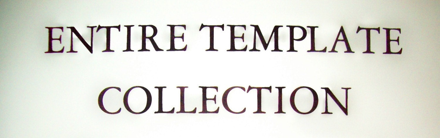 Fabric Applique TEMPLATES ONLY Entire Collection Of Over 450 Plus Alphabet & Number Set