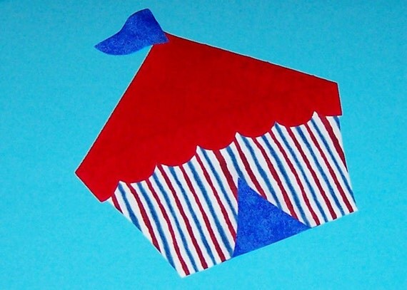 Fabric Applique PDF TEMPLATE Pattern ONLY.....Circus Tent