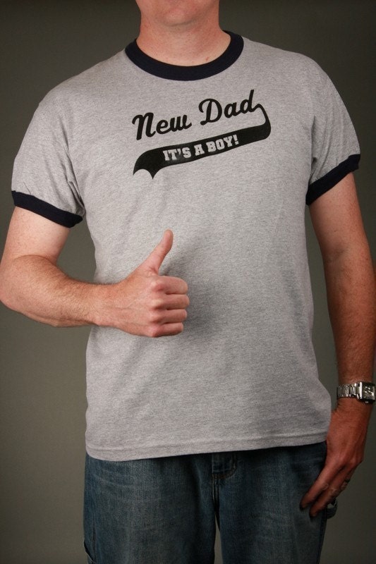 NEW DAD Its a Boy, or Its a Girl, Mens Ringer T-shirt
