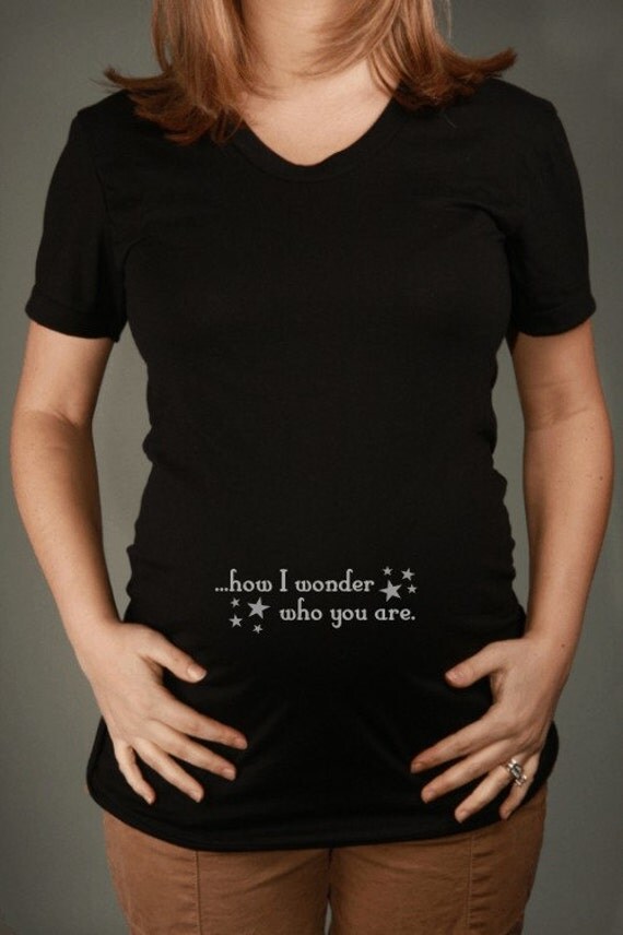 How I Wonder - Black Short-Sleeved Maternity Tshirt