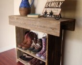 Console Table. Wood Entry Way or Wall Table 30 x 11 x 30 Wall Table Runner. Wood Furniture. Rustic Wood Table