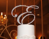 6" Custom Monogram Cake Topper Swarovski Crystals and imitation Pearls ANY LETTER from the ALPHABET