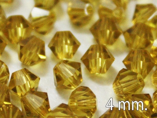 ON SALE 100 pcs. Swarovski Crystal Bicone Lime 4 mm