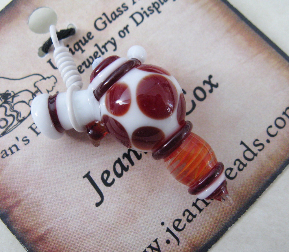 Glass Lampwork Retro Ray Gun Sculpture or Pendant