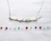 Family Twig Necklace. Personalized Mothers Gift. Twig. Branch. Custom Mother & Child. Gift for mom