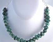 African Turquoise Faceted Nugget Necklace