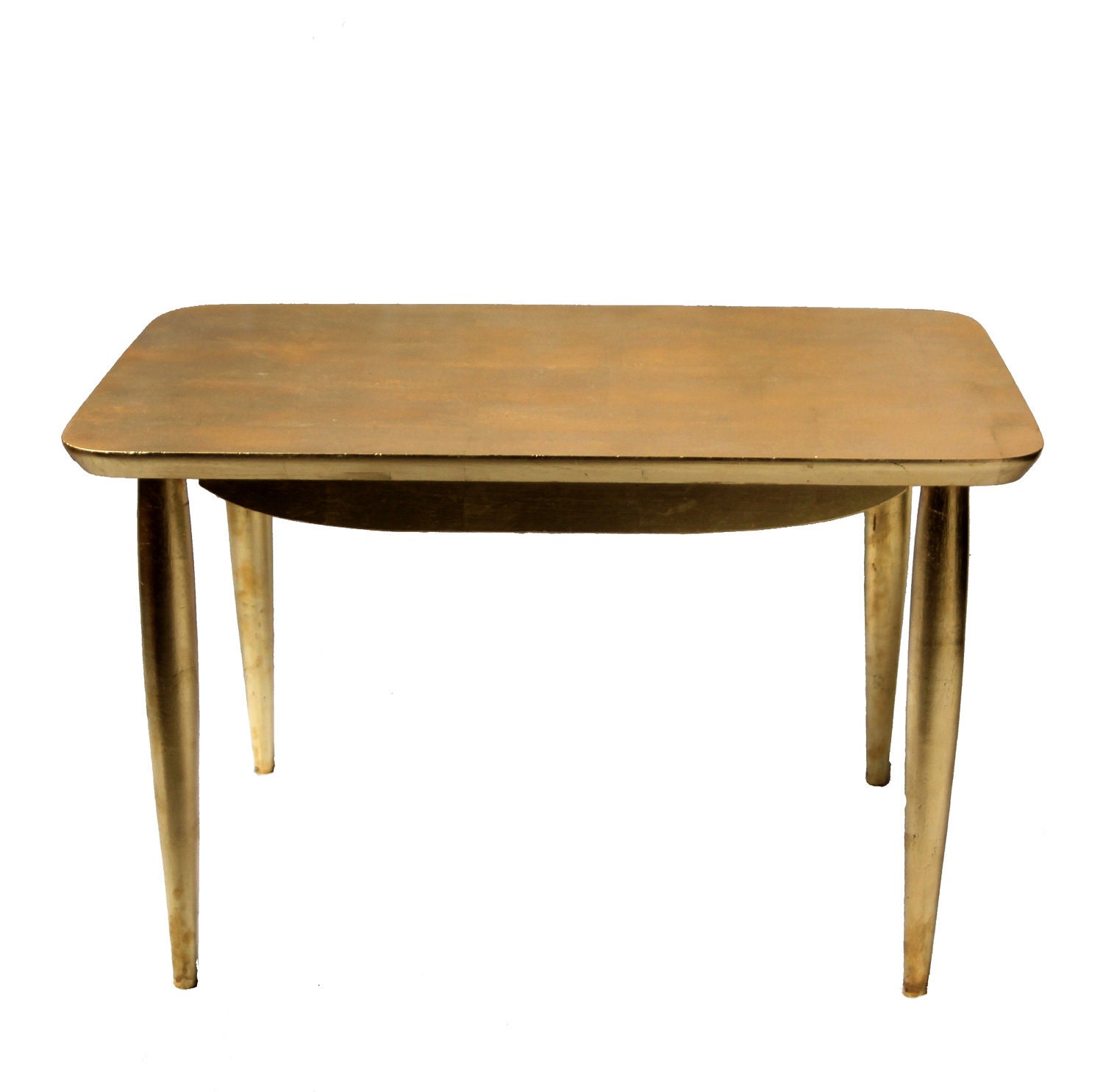 Gold Leaf Vintage Side Table