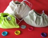Produce Bags Three Green Sleeves  Produce Bags Wristlet/Pouches