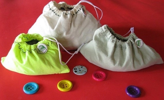 Produce Bags Three Green Sleeves Produce Bags Wristlet/Pouches