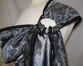 Signature Series  - Titanium and Onyx - Brocade Ring Sling Baby Carrier - DVD included