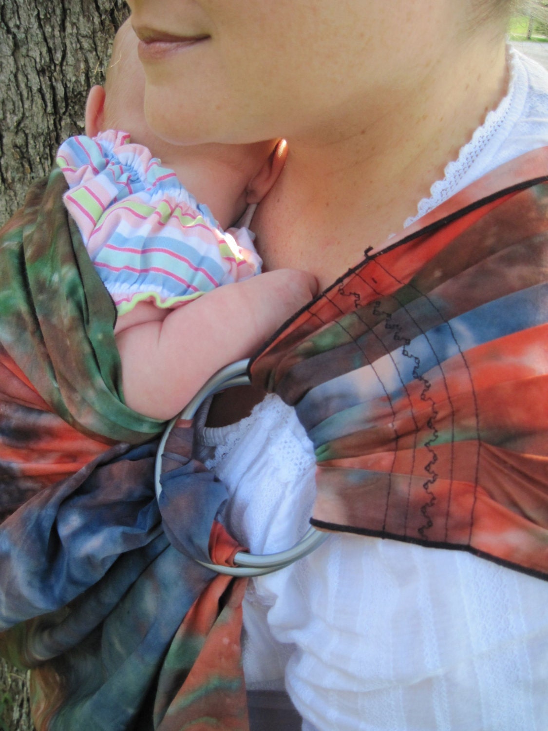 WaterColor - Tie-Dye Ring Sling Baby Carrier - DVD included