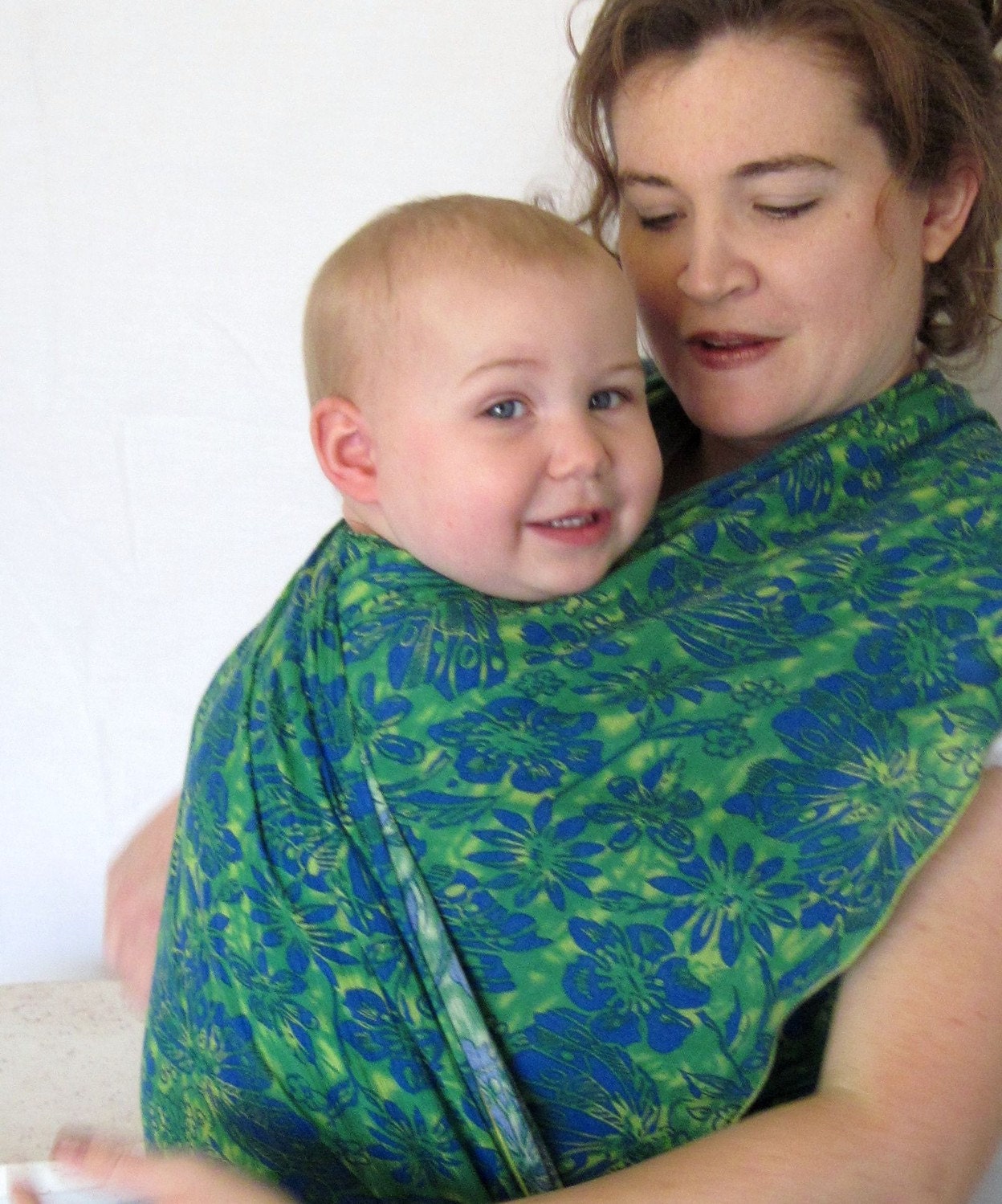 Baby Wrap Sling Carrier - Airy WOVEN w DVD tutorial - non-stretchy super support