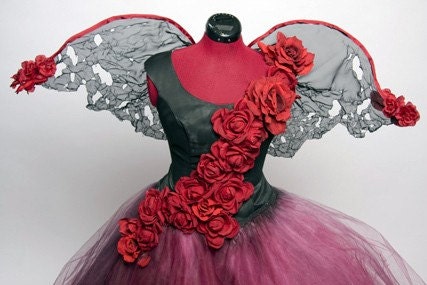 Tattered Rose Fairy Dress Costume - Made to Order