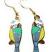 Enamel Blue Tit Earrings