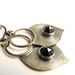 Black Spinel Earrings - Lotus Petal Sterling Silver Earrings - Metalsmith Black Gemstone Jewelry - Dangle