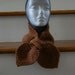 Knitted Lotus Leaf Scarf - Stays put - Amazing Look to Keep You Warm in Terrific Colors - Toffee