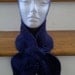 Knitted Lotus Leaf Scarf - Stays Put - Amazing Look To Keep You Warm in terrific colors - Navy