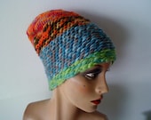 Colourburst Crochet Boho Hippie Wool Blend Beanie Hat