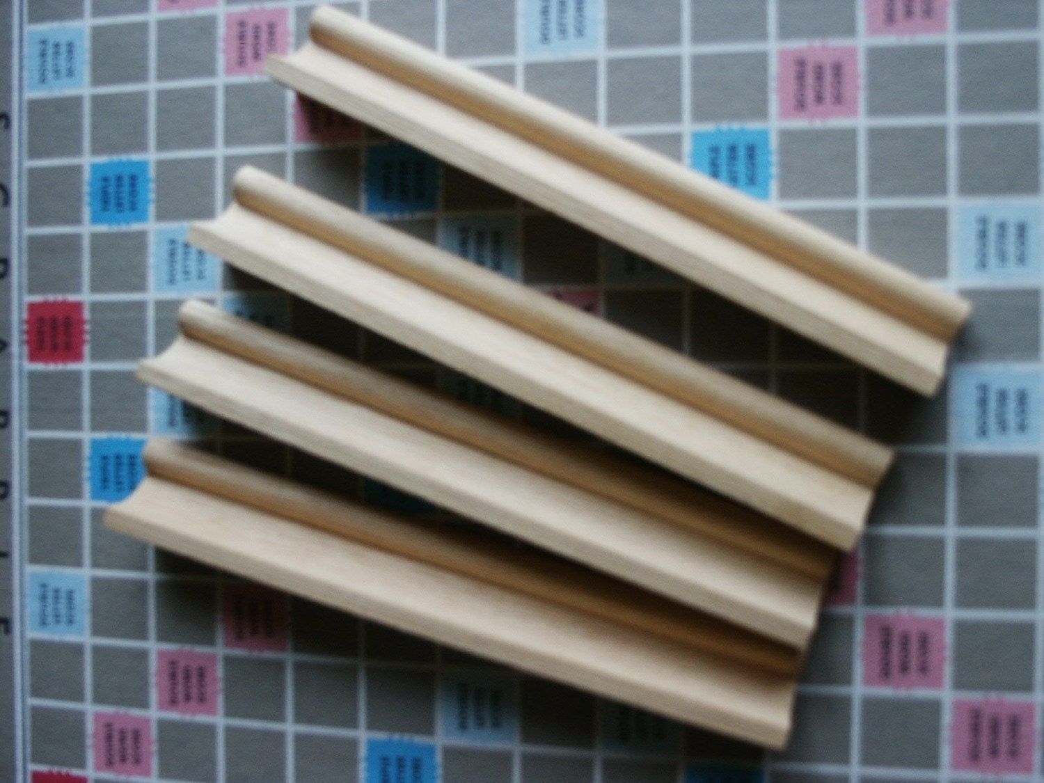 Scrabble Tile Holders- Vintage- Set of 4