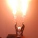 Flaming Helmets with Stand