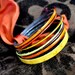 S A L E - Handcrafted Bangle Set - 'Jaffa' - Orange & Tangerine Toned Enamel Bracelets