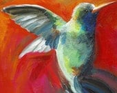 Nectar- Archival print, hummingbird art