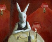 blank cards- Stood Up-white rabbit, date, rabbit,