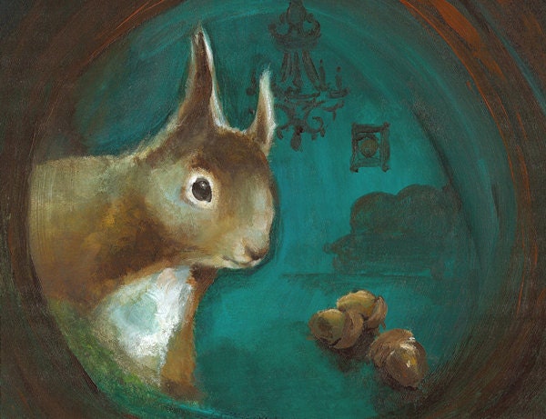 Come on In- 5 blank cards..squirrel cards