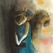 Olive- Flapper Squirrel Archival Print, art