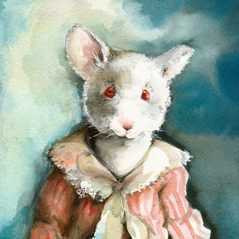Miss Elsie-mouse archival print, nursery, room, decor, children